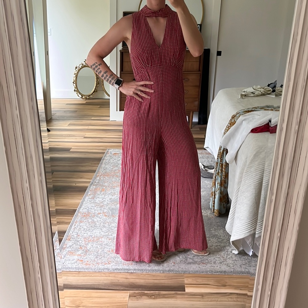 Anthropologie x Maeve Red Patterned Romper Size 6 EUC‎ - Picture 2 of 9